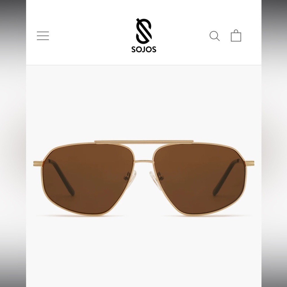 Sojos Chloe sunglasses Gold Frame Brown Lens never worn